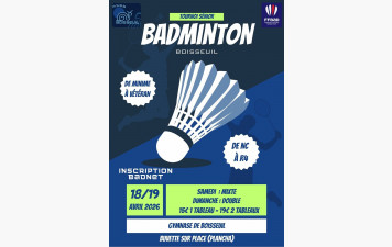 Tournoi Séniors Boisseuil 18 et 19/04/26